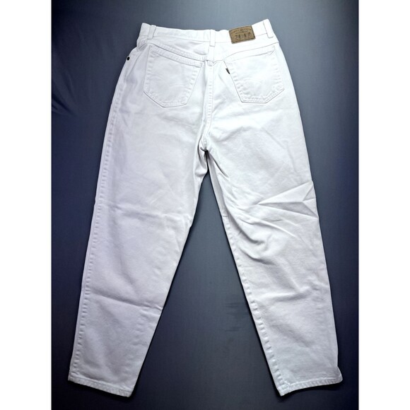 Vtg Women’s Levi’s 900 Series (28x26) High Rise White Jeans 90s USA Sz 12‎ - Picture 11 of 16